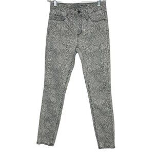 Universal Thread Gray Animal Print High Rise Skinny Jeans 0/25